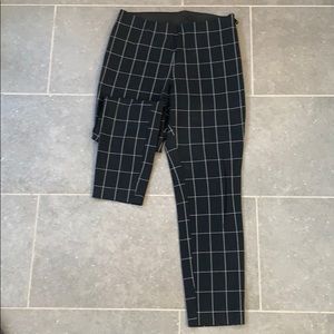 SOLD Black Windowpane Ankle Pant